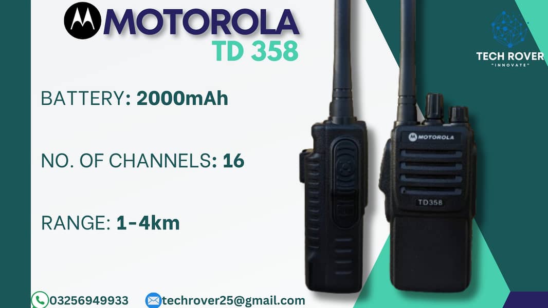 Walkie Talkie | Motorola | TD 358 | Wireless | Two Way Radio 0