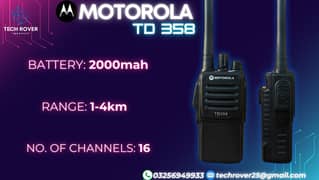 Walkie Talkie | Motorola | TD 358 | Wireless | Two Way Radio