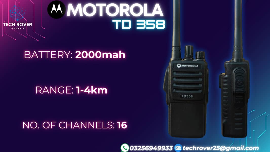 Walkie Talkie | Motorola | TD 358 | Wireless | Two Way Radio 0