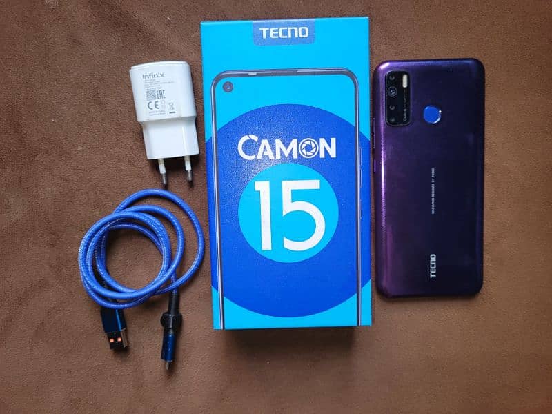 Tecno Camon 15 4/64 With Box Official PTA Approved 0