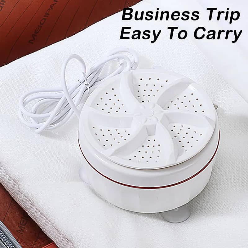 Mini Portable Washing Machine Ultrasonic Turbine Wash USB Dishwasher 5