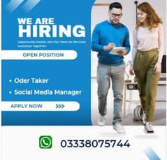 OUTDOOR MARKETING and SOCIAL MEDIA MARKETING PERSON