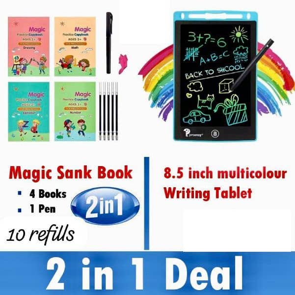 Dual combo 8.5 inches lcd writing tablet 2