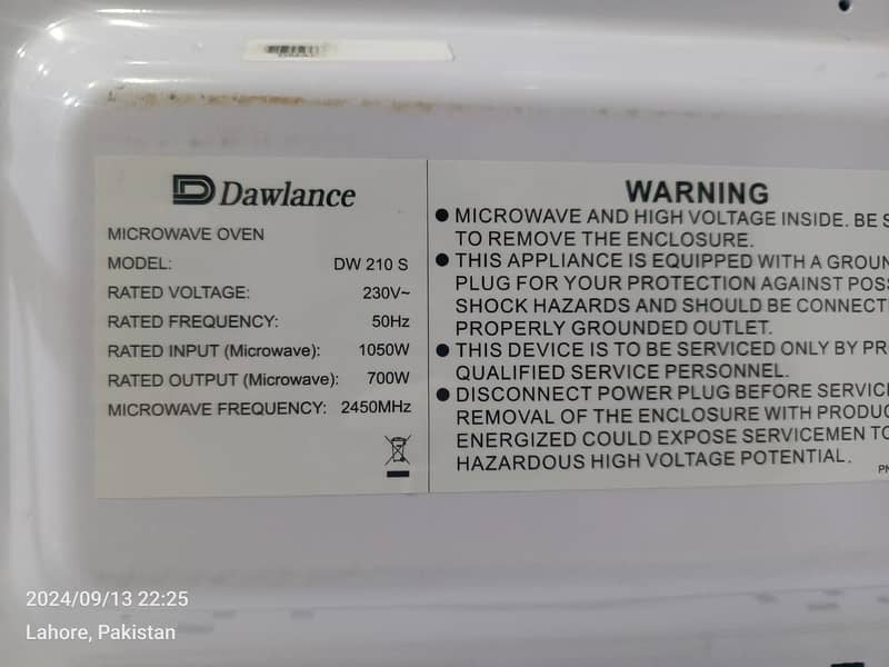 dawlacne microwave oven Dw 210 S   (0306=4462/443) awsum set 8