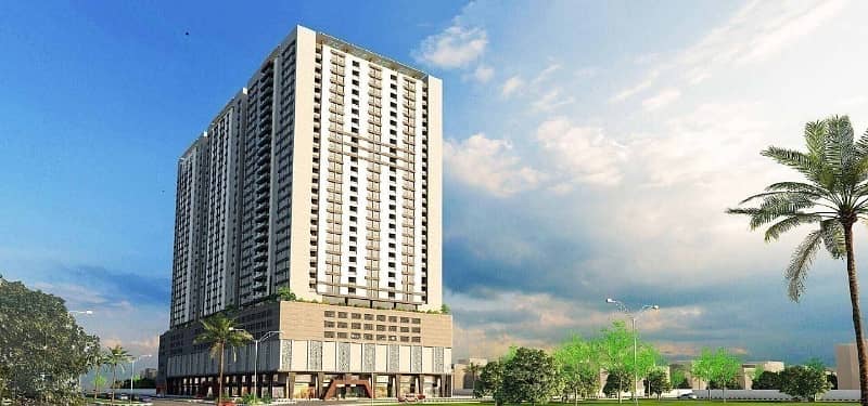 2 Bed Drawing + Lounge Bahria Tower Facing Corner Apartment 19