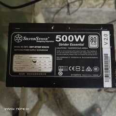 silver stone 500w / 80 plus powersupply