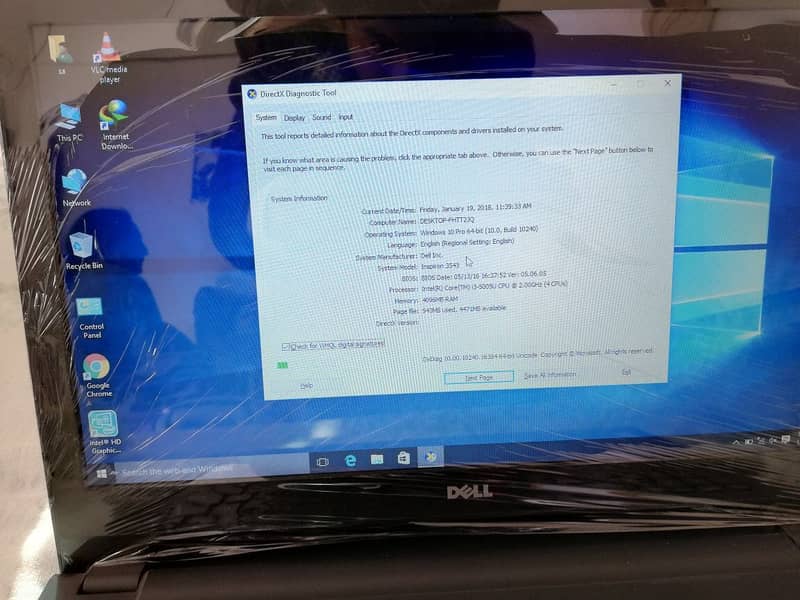 Dell Inspiron 3543 Core i3 5th Generation 4