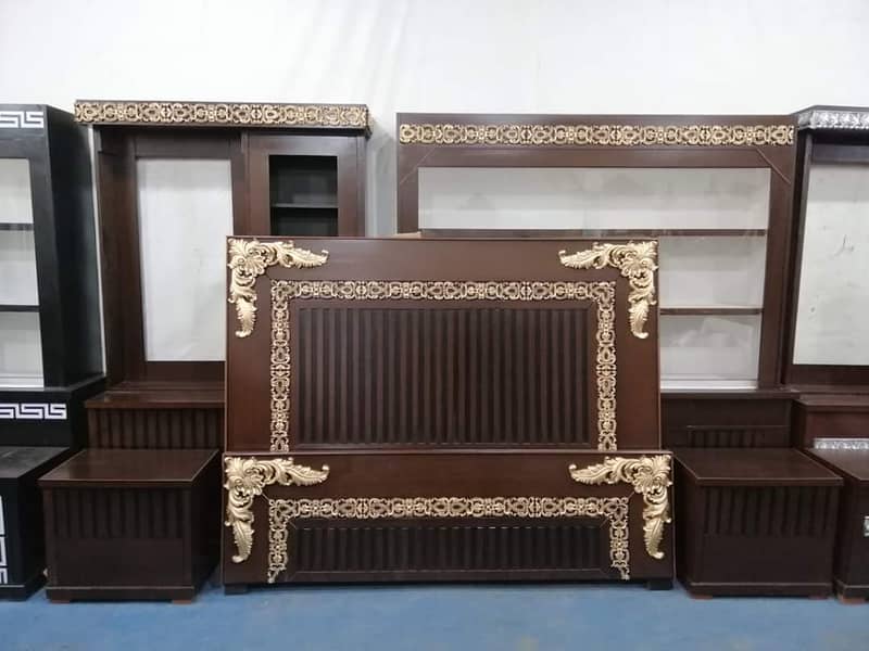 King Size Double Bed/ Wooden bed /bedset/ wooden bedset 5