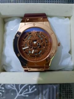 New trendy watch, Golden watch, metal watch