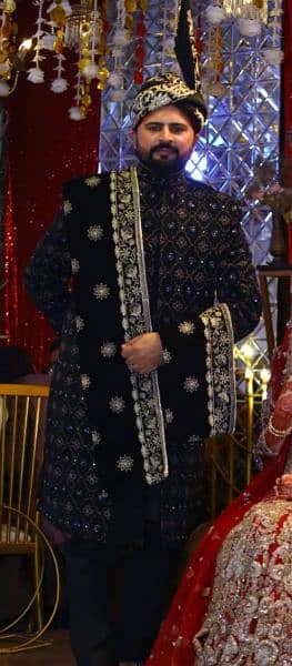 wedding sherwani dupatta Kulla and shoes 1