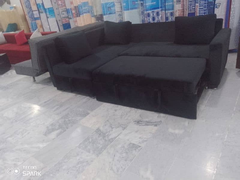 L shape sofa cum bed 2