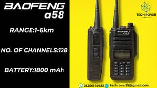 Walkie Talkie | Baofeng | A58 | Wireless | Two Way Radio 0