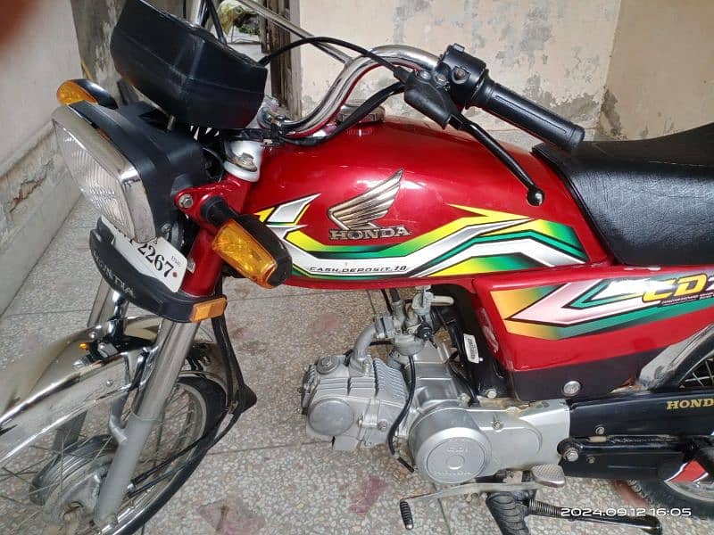 Honda CD 70 2023 Model RED Colour Lush Condition 1