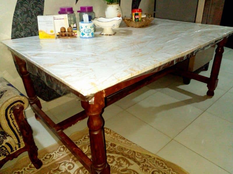 6 seater sheesham dining table 1