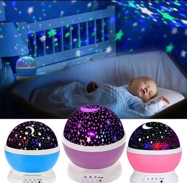 Night Light Star Lamp Starry Sky Projector Baby Light 360° Rotation 3