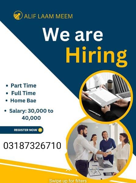 part Time work available with office work female and male 0