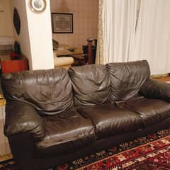 Original Ikea leather 5 seater sofa set