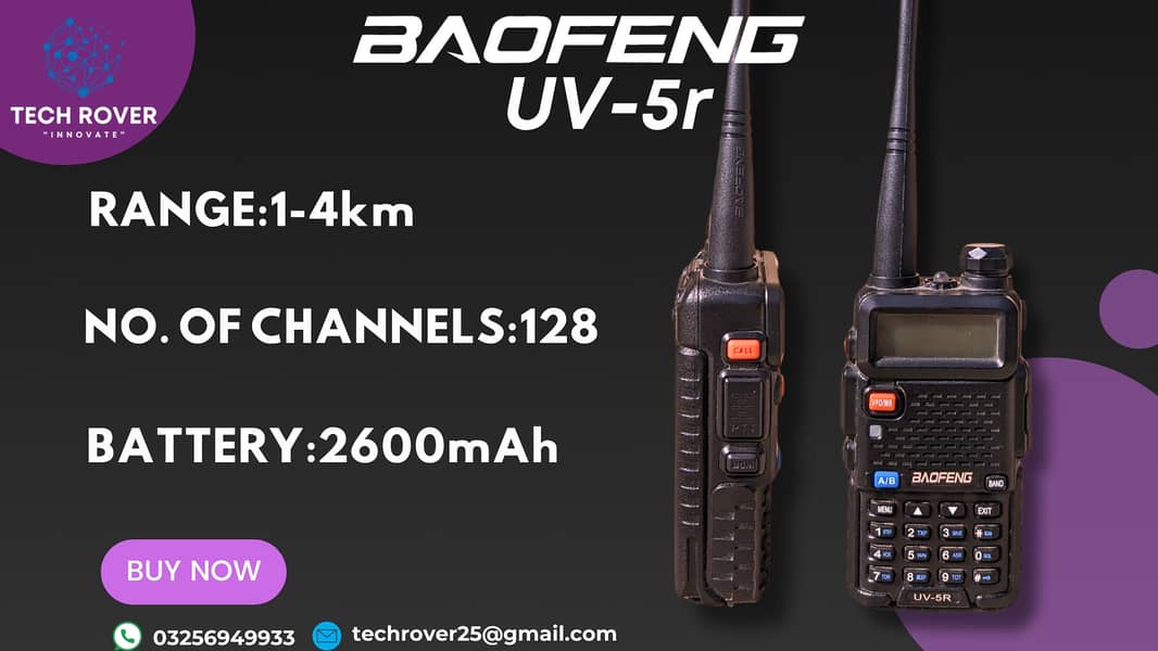 Walkie Talkie | Baofeng | UV-5r | Wireless | Two Way Radio 0