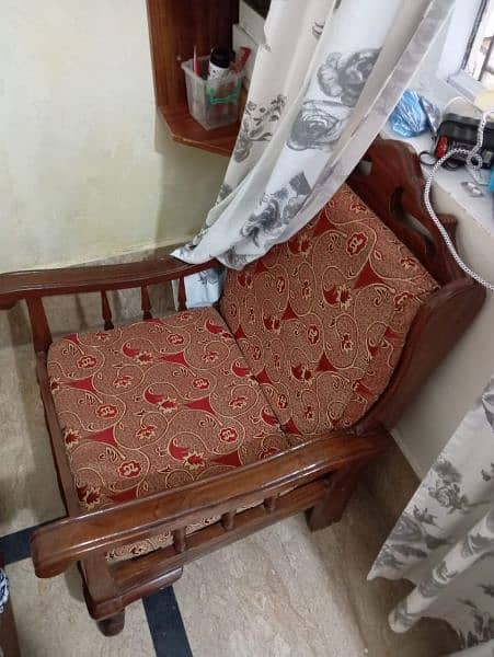 wooden sofa set urgent sale 0