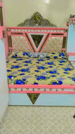 full bedroom set 4peace bed site table dressing Almari 0