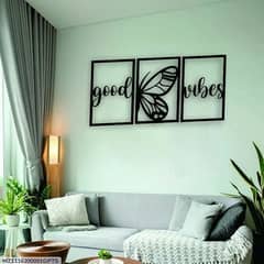 GOOD VIBES BUTTERFLY WALL ART CALLIGRAPHY