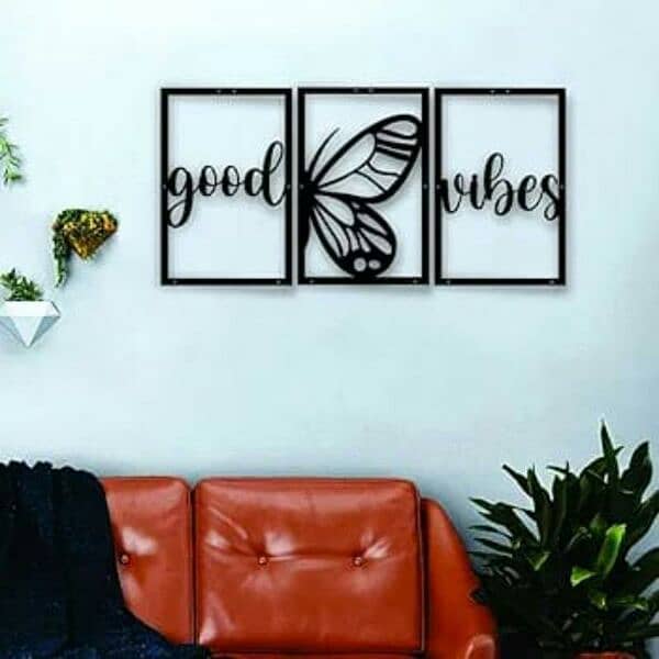 GOOD VIBES BUTTERFLY WALL ART CALLIGRAPHY 1