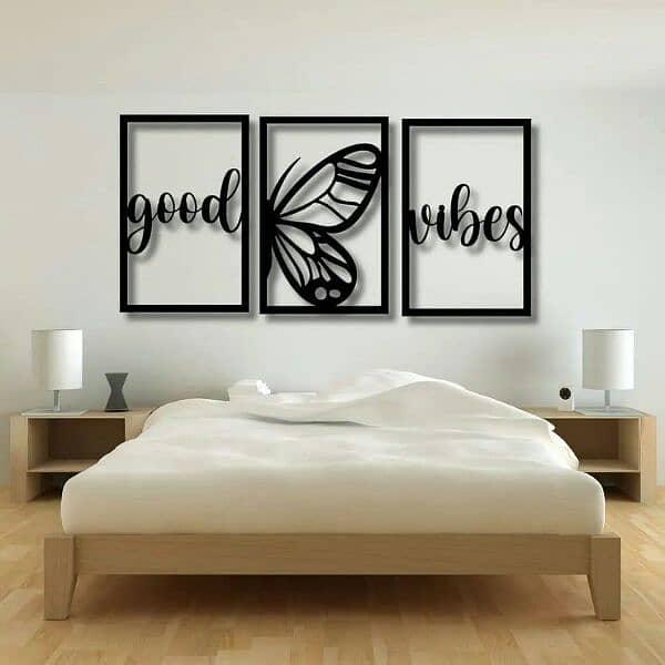 GOOD VIBES BUTTERFLY WALL ART CALLIGRAPHY 2