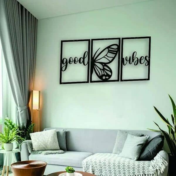 GOOD VIBES BUTTERFLY WALL ART CALLIGRAPHY 4