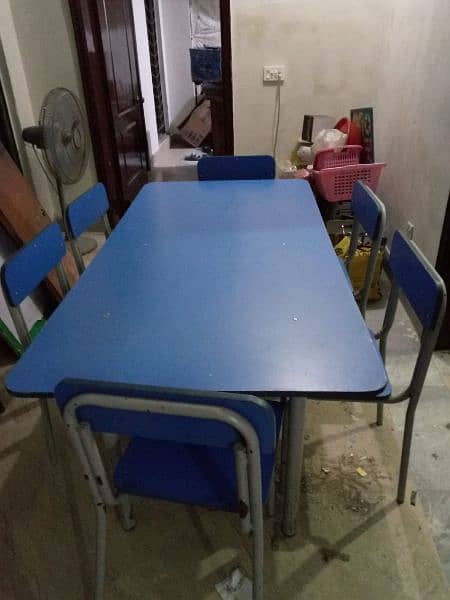 studay table with 6 chairs for sale 2