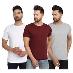 men's stitched jersey plain t-shirt pack of 3