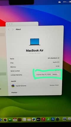 Macbook Air M3 8/256gb 13" -Just Box Open-1 Year Warrenty