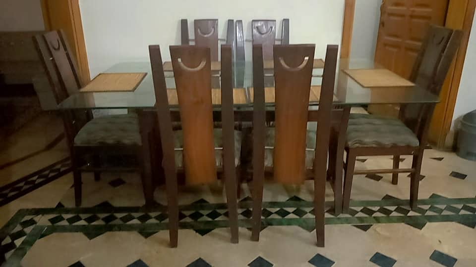 Dining Table with 6 chairs is available for sale 1