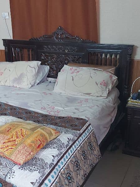 pure wood bed set 3