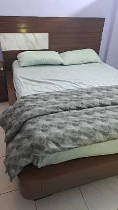 Bed with side tables for sale