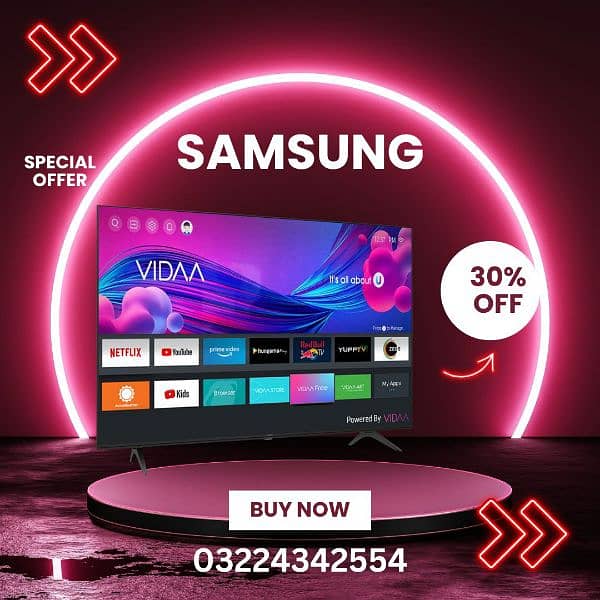 limited offer 75  inch led tv samsung Smart Rs=112000/= 03224342554 0