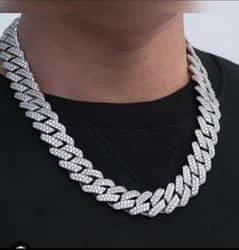 Artificial silver chain diamond