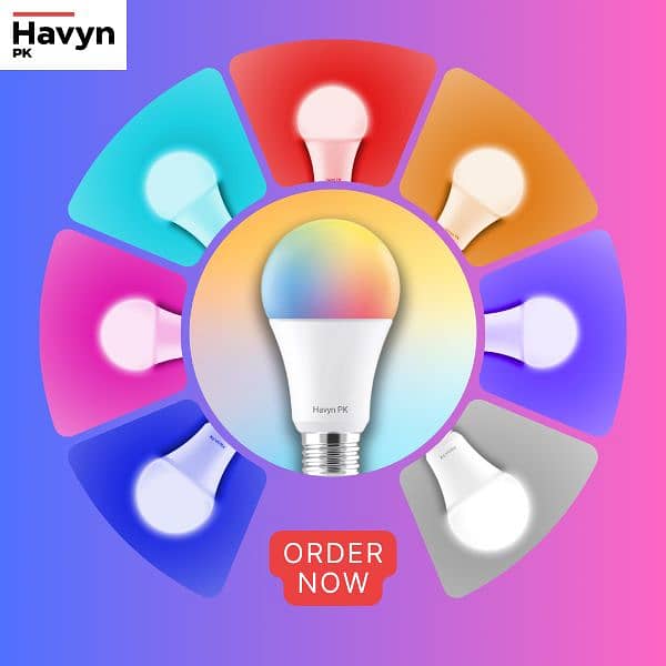 RGB Bulbs (7 colors & 9 modes) & Corner Lamps (16 M Colors) Havyn PK 2