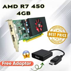 AMD R7 450 4GB DDR5 128 BIT HIGH PROFILE GAMING CARD