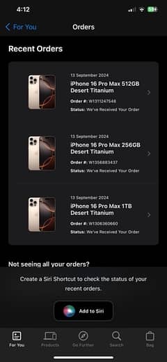 iPhone 16 pro max 512gb Desert Titanium