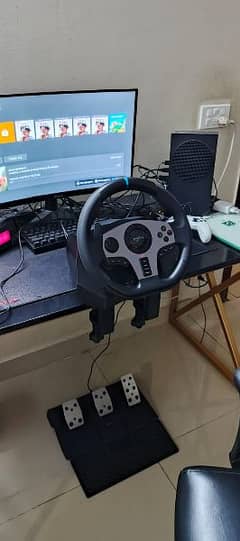 PXN V9 Stearing wheel set with break pedals and gear stick.