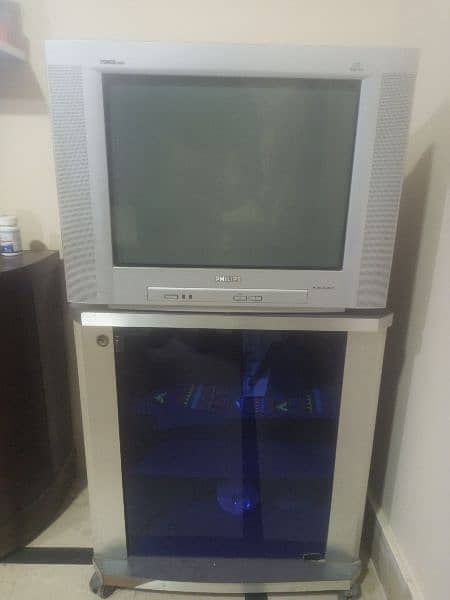 television with t. v trolly 1