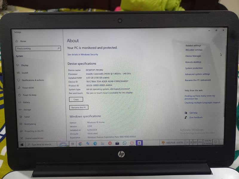 HP Chrome laptop for sale          0349-9691686 9