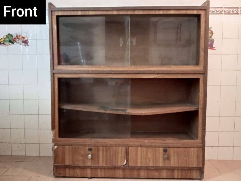 Solid Wooden Showcase Cabinet For Sale 0