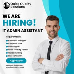 IT Admin Assistant Job - Night Shift - Full time - Office Job 0