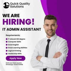 IT Admin Assistant -  Full time Office Job - Bahria ph4