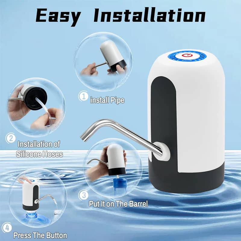 BPA Free Electric Water Pump Dispenser USB Wireless Water Bottle Pump 1