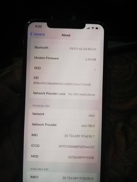 iPhone xsmax 256 GB dual SIM pta approved 80 health 03119976309 3