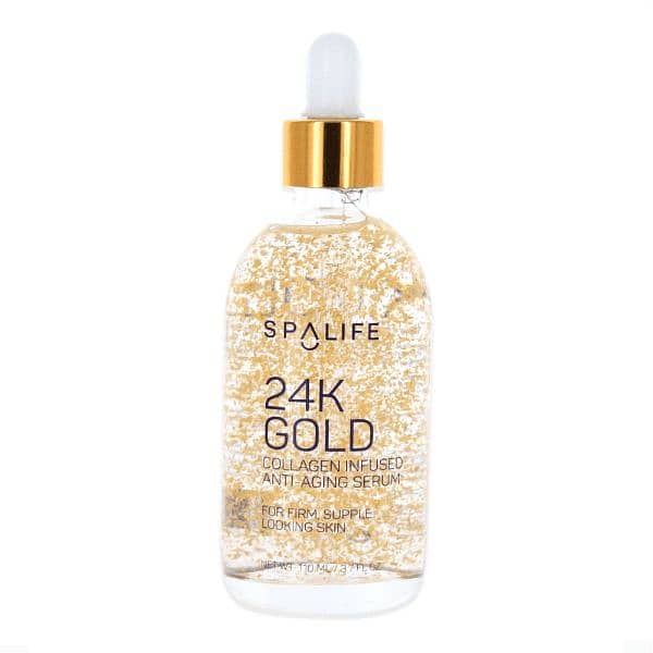 SpaLife Nourishing Anti-Aging 24k Gold & Collagen Serum, 3.7 oz. 3