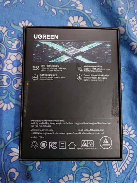 Ugreen 65W gan charger technology.  with fast charging braided cable 2