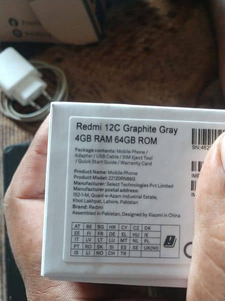 Redmi 12c 4gb ram 64 gb Helio g85 PUBG processor, with box and charger 0